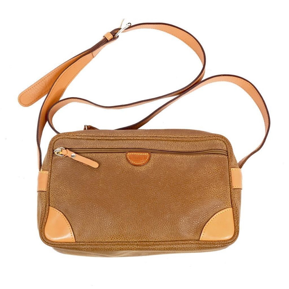 BRIC'S Crossbody Purse Handbag Leather Brown Grainy Camera Style Made in ITALY - Picture 6 of 7